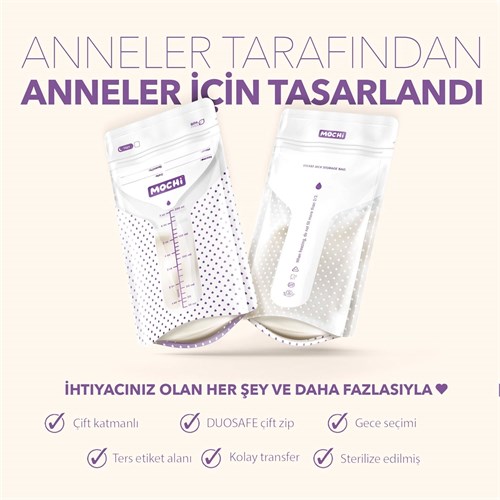 Mochi Süt Saklama Poşeti 25 Adet 20025