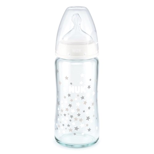Nuk Fc Plus Isı Göstergeli Cam Biberon 240 Ml Beyaz 745124