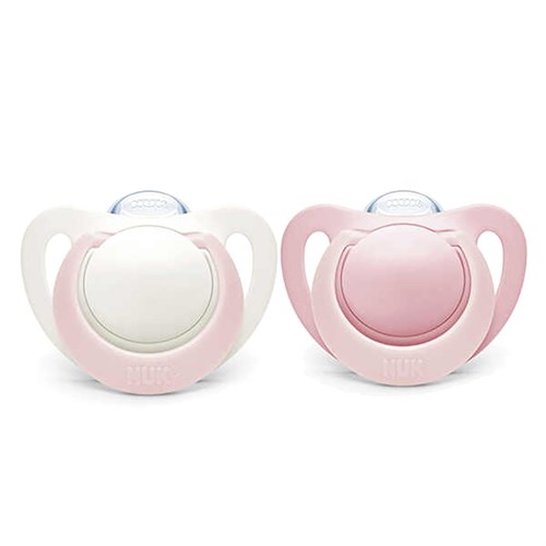 Nuk Genius Silikon Yenidoğan 2li Emzik Kız 0-2 Ay Kutulu 730191 Pembe-Beyaz