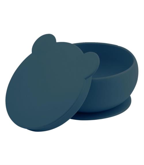 OiOi Silikon Kapaklı Kase Vakum Tabanlı Deep Blue 01080010