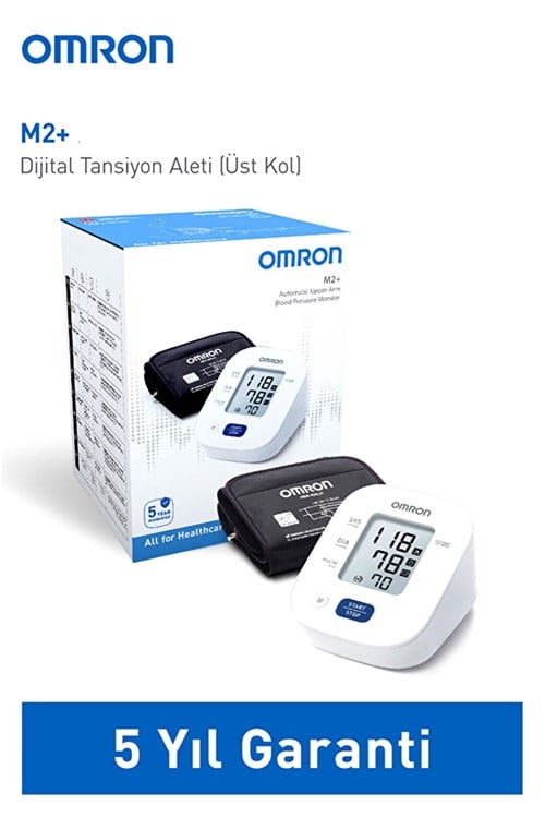 Omron M2+ Geniş Manşetli Üst Koldan Pilli Dijital Tansiyon Aleti