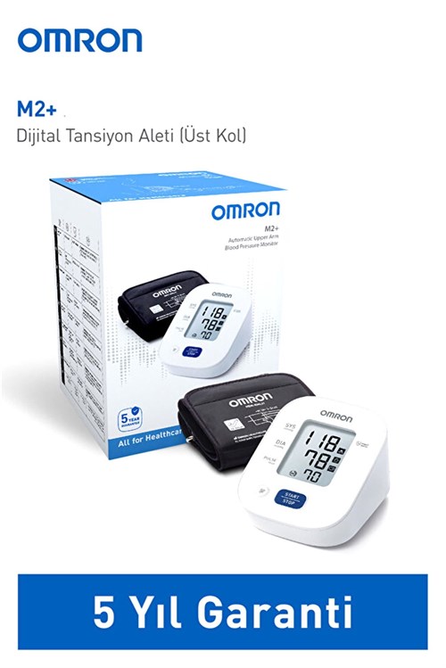 Omron M2+ Geniş Manşetli Üst Koldan Pilli Dijital Tansiyon Aleti