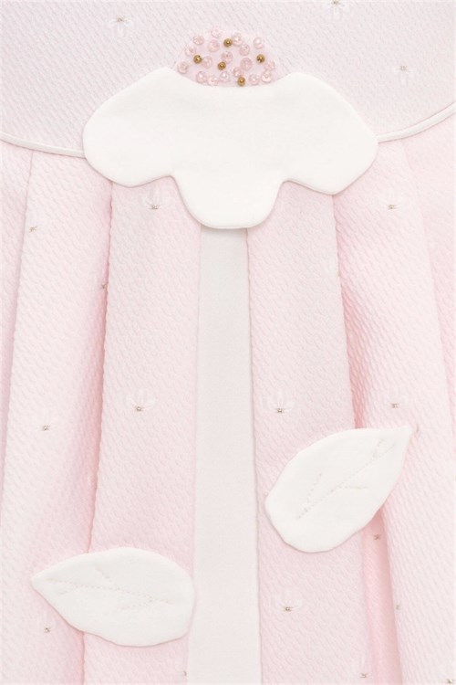 Pamina Kız Bebek Bandanalı 3D Elbise Pembe 36173
