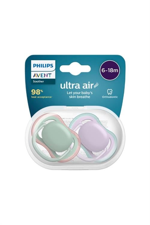 Philips Avent Kız Ultra Air Desensiz Emzik 6-18 Ay Lila SCF085/16