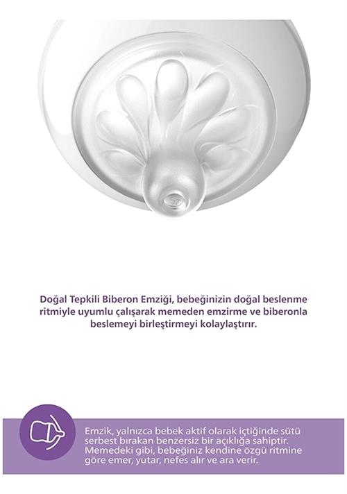 Philips Avent Natural Response Doğal Tepkili Pp 2li Biberon Seti 125ml 0 Ay SCY900/02 