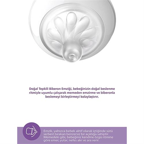 Philips Avent Natural Response Tepkili Pp Mavi Biberon 260ml 1 Ay SCY903/21