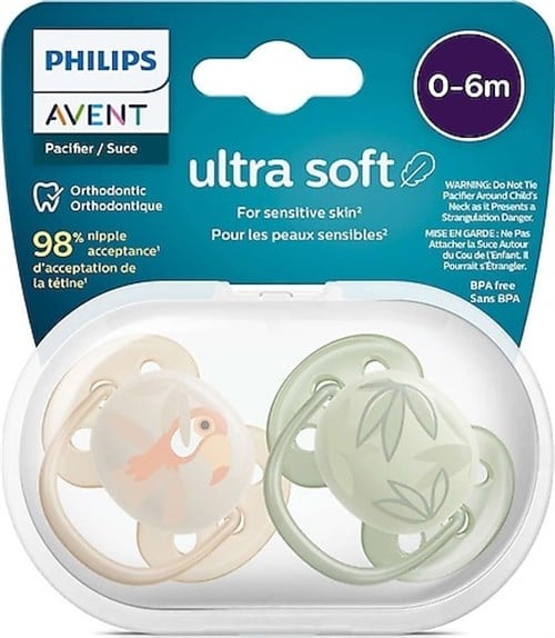 Philips Avent Ultra Soft Yumuşak Emzik 2li 0-6+ Ay Erkek Scf091/07