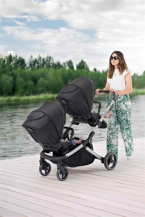 Prego 2071 İbiza Pro İKİZ BEBEK ARABASI SİYAH