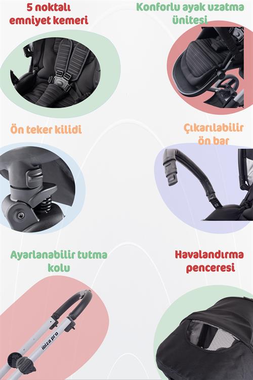 Prego 2071 İbiza Pro Travel Sistem İkiz Bebek Arabası