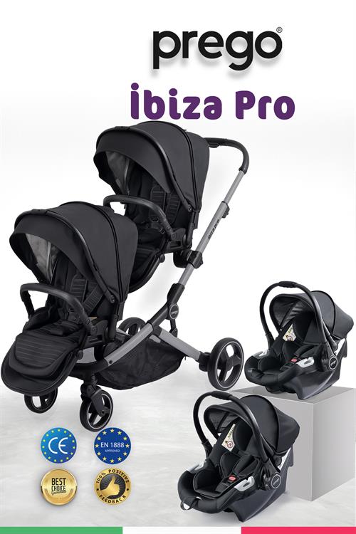 Prego 2071 İbiza Pro Travel Sistem İkiz Bebek Arabası