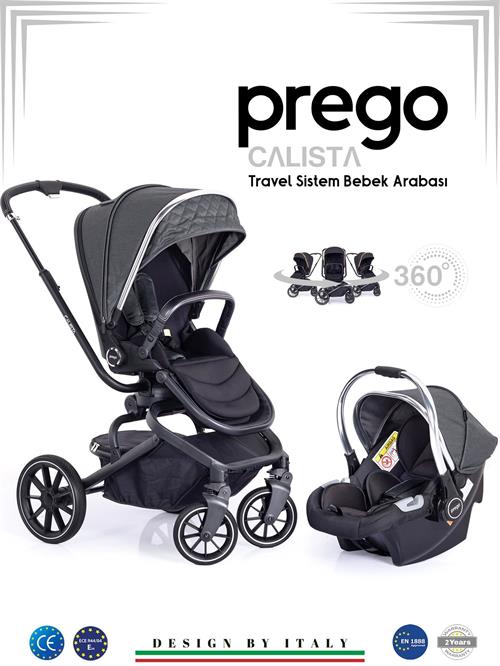 Prego Calista Travel Sistem Bebek Arabası Gri 2045 