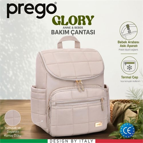 Prego Glory Bebek Bakım Çantası Bej 3070