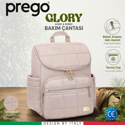 Prego Glory Bebek Bakım Çantası Bej 3070