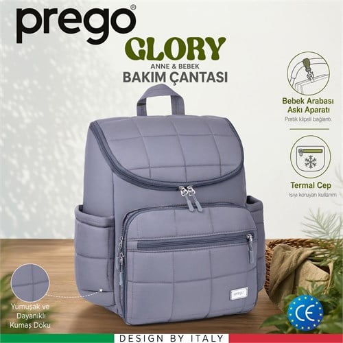 Prego Glory Bebek Bakım Çantası Gri 3070