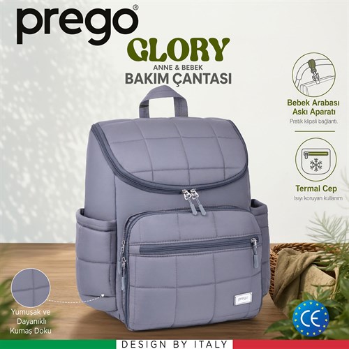 Prego Glory Bebek Bakım Çantası Gri 3070