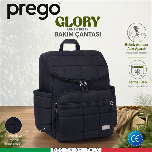 Prego Glory Bebek Bakım Çantası Siyah 3070
