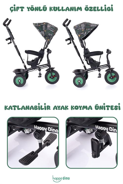 Prego Happy Dino Çocuk Bisikleti T307 Yeşil