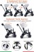 Prego Happy Dino Plus 360° Dönebilen Koltuklu Tamamen Katlanabilir Çocuk Bisikleti Gri P670