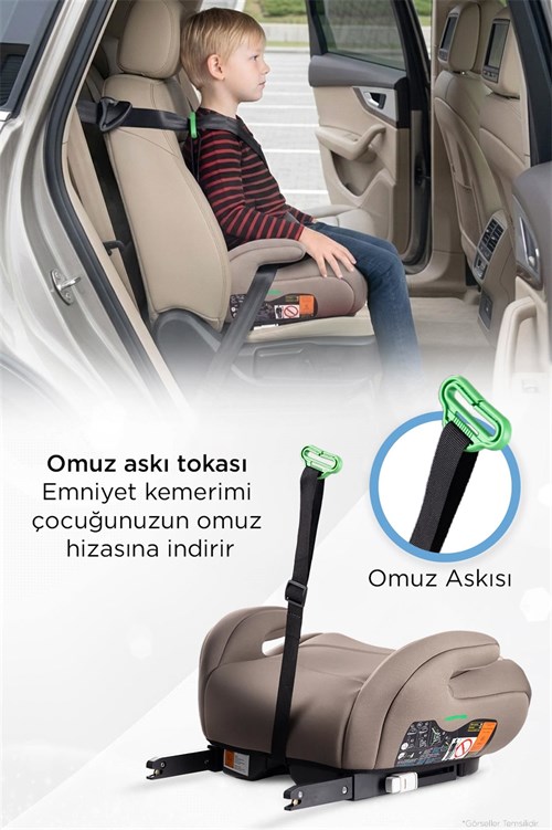 Prego Hera İ-Size İsofixli Yükseltici Oto Koltuğu Bej 4099