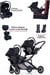 Prego İbiza New Pro Travel Sistem İkiz Bebek Arabası Kahverengi