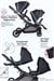 Prego İbiza New Pro Travel Sistem İkiz Bebek Arabası Siyah