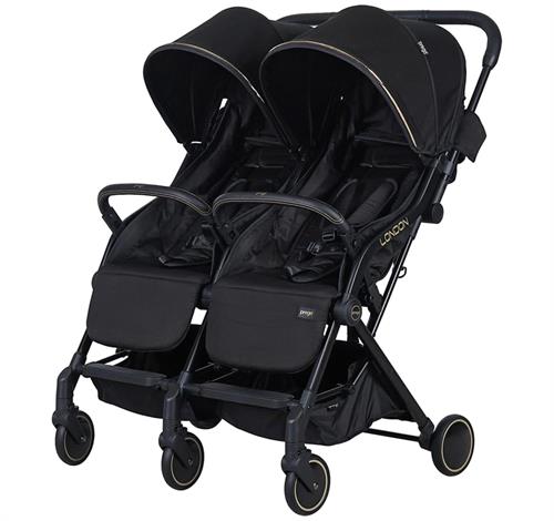 Prego London İkiz Bebek Arabası Siyah 2236