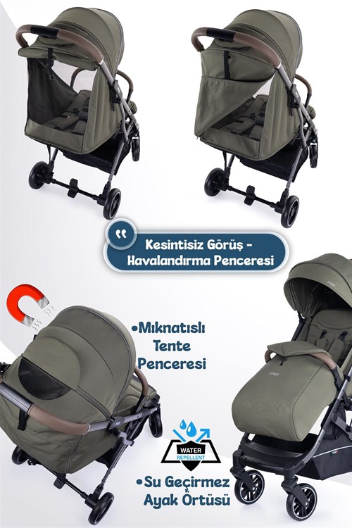 Prego Lotus Pro Kabin Boy Bebek Arabası Yeşil 2453