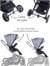 Prego Maybach İ-Size UV Tenteli Bebek Arabası Gri 2405