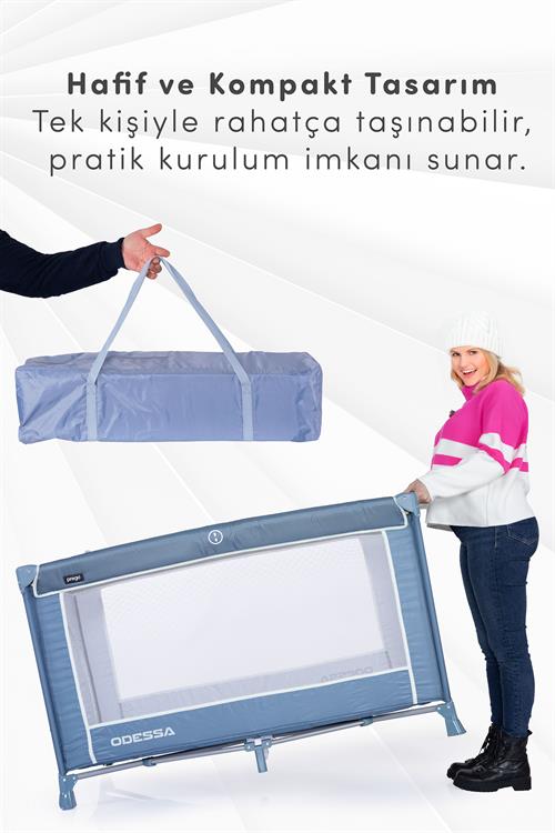 Prego Odessa Otel Apart Tipi Park Yatak Beşik Oyun Parkı Yeşil + Yatak Hediyeli