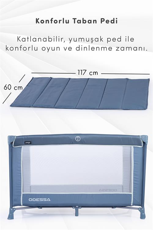 Prego Odessa Otel Apart Tipi Park Yatak Beşik Oyun Parkı Yeşil + Yatak Hediyeli