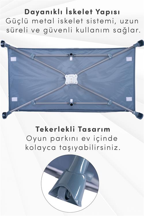 Prego Odessa Otel Apart Tipi Park Yatak Beşik Oyun Parkı Yeşil + Yatak Hediyeli