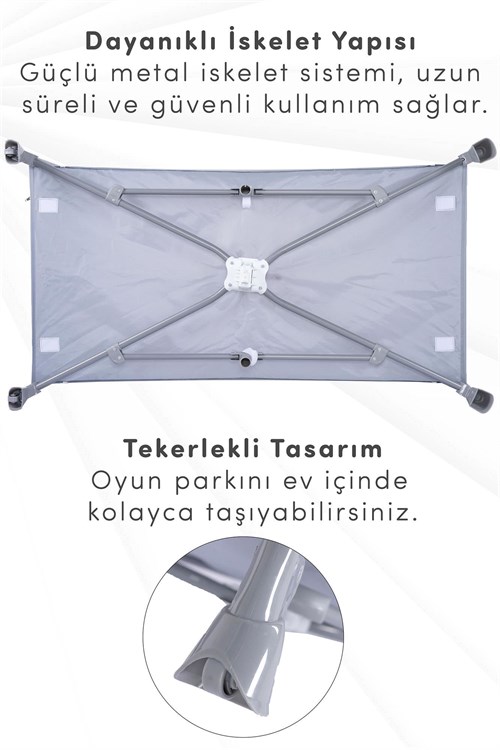 Prego Odessa Oyun Parkı Gri 60*120 Cm 8064