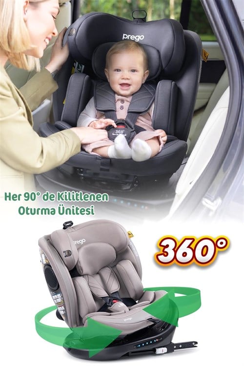 Prego Odinfix Alarmlı I-Size Oto Koltuğu Bej 4100