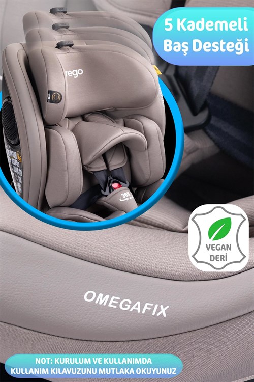 Prego Omegafix  I-Size Oto Koltuğu Ayak Destekli Bej 4101