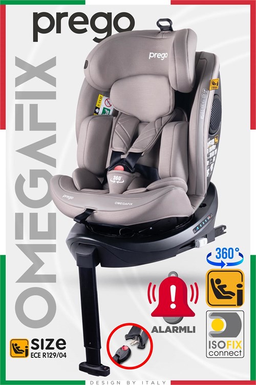 Prego Omegafix  I-Size Oto Koltuğu Ayak Destekli Bej 4101