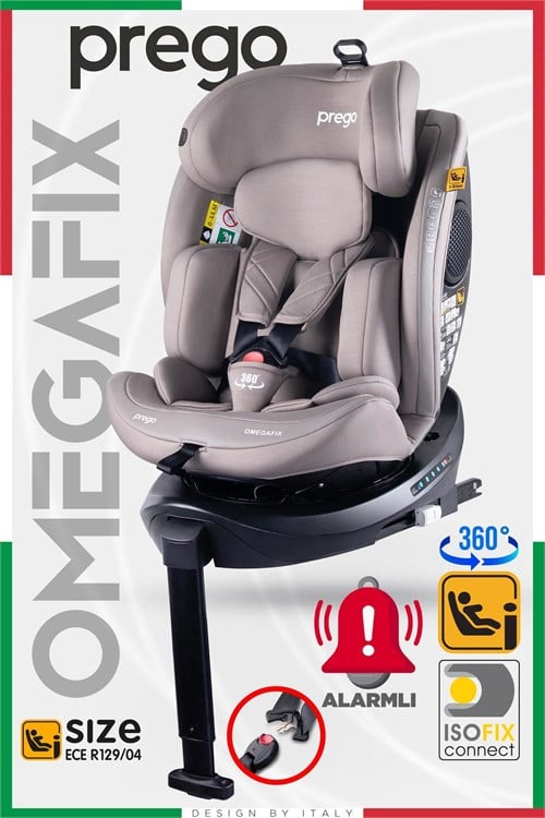 Prego Omegafix  I-Size Oto Koltuğu Ayak Destekli Bej 4101