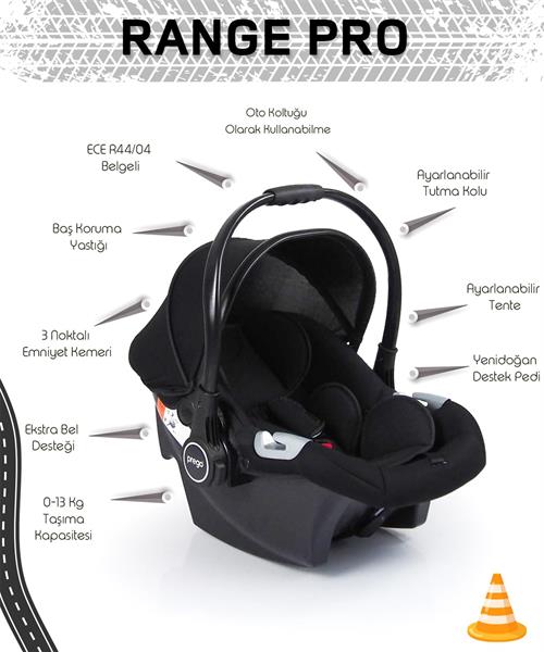Prego Range Pro Travel Sistem Bebek Arabası 2096 Siyah