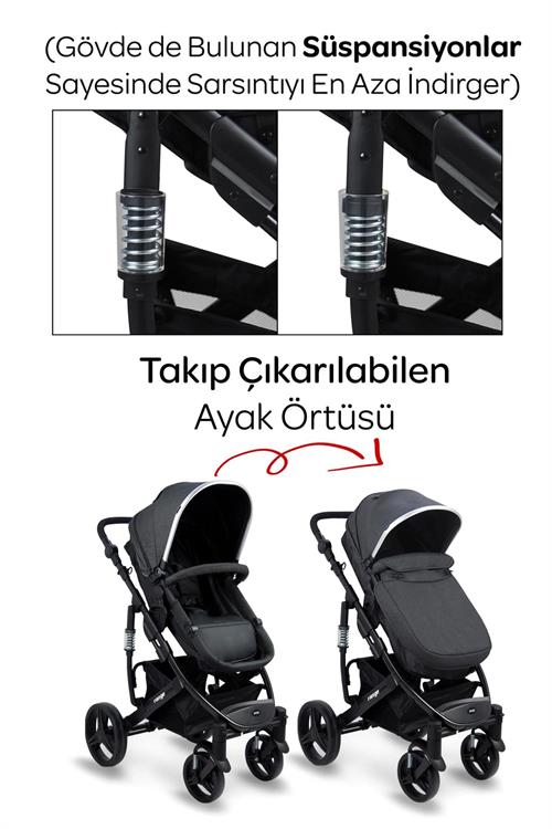 Prego Range Travel Sistem Bebek Arabası 2093 Siyah
