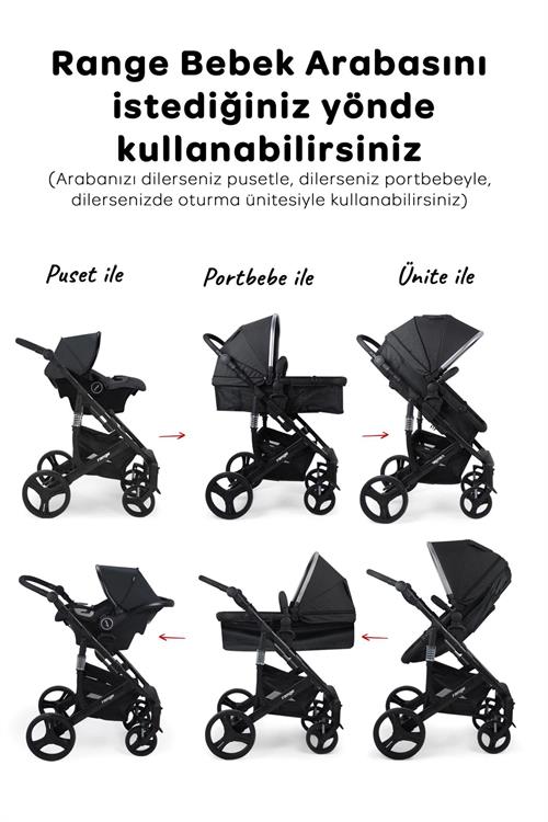 Prego Range Travel Sistem Bebek Arabası 2093 Siyah