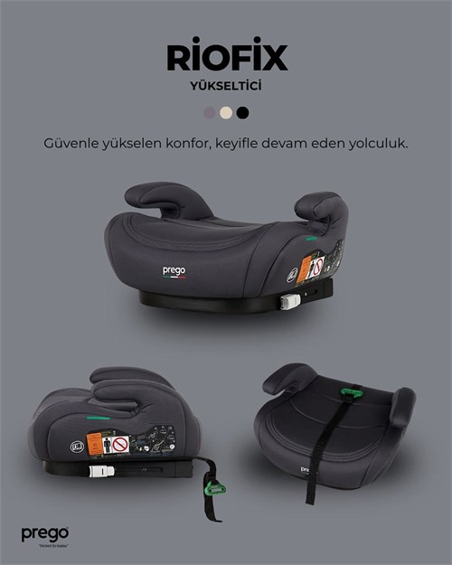 Prego Riofix Yükseltici Oto Koltuğu Siyah 4052