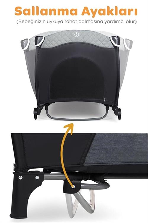 Prego San Diego Plus Oyun Parkı 70*120 Cm 8029 Gri