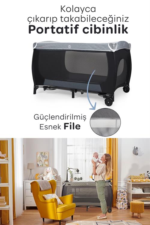 Prego San Diego Plus Oyun Parkı 70*120 Cm Füme + Yatak Hediyeli