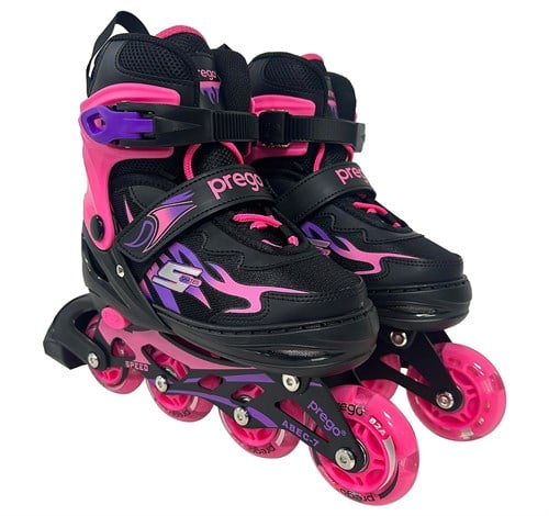 Prego Sky Işıklı Ayarlanabilir Paten Pembe TE-281X