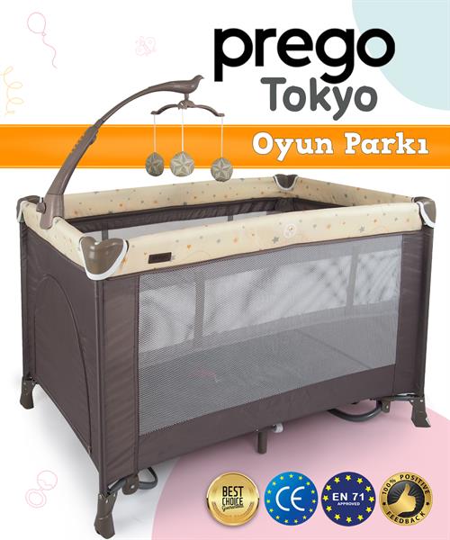 Prego Tokyo Dönenceli Oyun Parkı 70*110 Cm Bej 8047