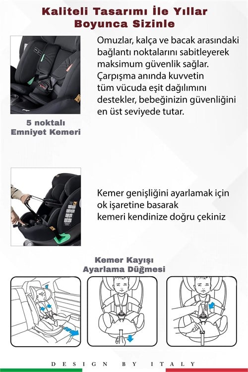 Prego Tronfix Isize Oto Koltuğu Siyah Q9004