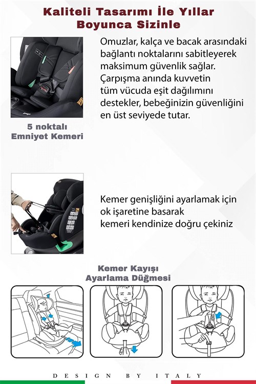 Prego Tronfix Isize Oto Koltuğu Siyah Q9004
