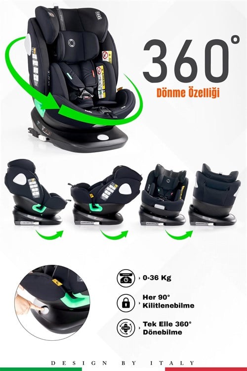 Prego Tronfix Isize Oto Koltuğu Siyah Q9004