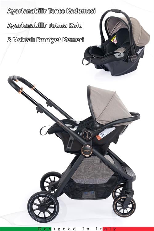 Prego Venüs Premium Travel Sistem Bebek Arabası Bej 2029