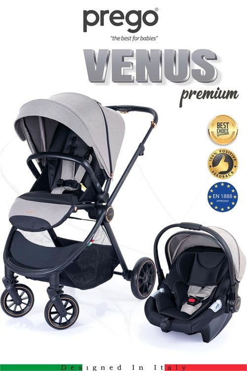 Prego Venüs Premium Travel Sistem Bebek Arabası Bej 2029