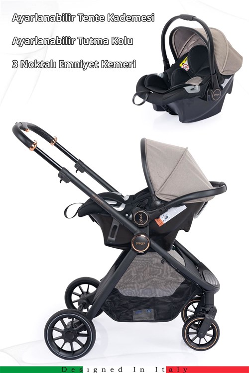 Prego Venüs Premium Travel Sistem Bebek Arabası Bej 2029